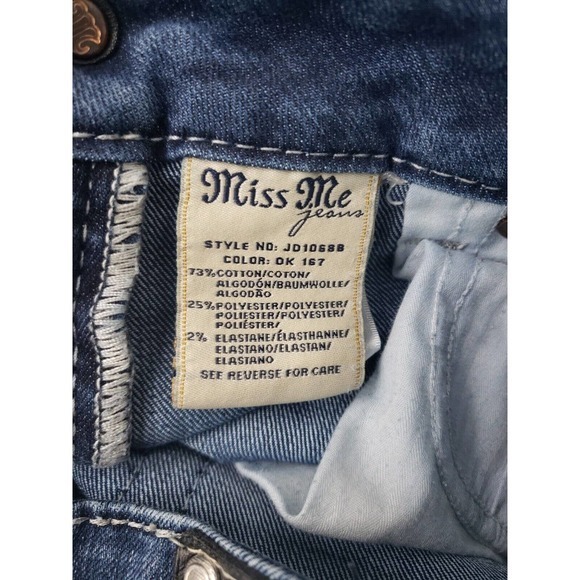 MISS ME Jeans SIZE‎ 27 Boot Cut JD1068B. Blue - Picture 8 of 16